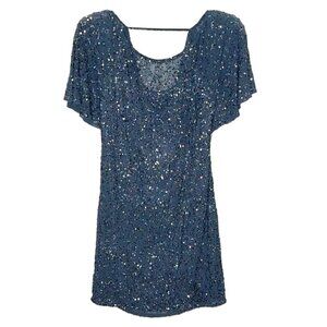 AIDAN MATTIX Vintage Sequin cocktail Dress Size 4